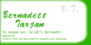 bernadett tarjan business card